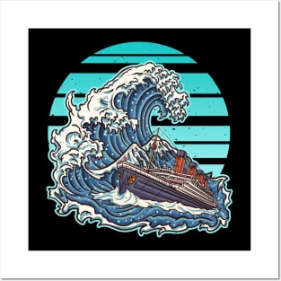 Great Wave Off Kanagawa Inspired Men Women Kids Titanic Posters and Art